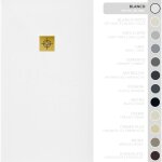 Soulbath receveur de douche - r�sine - gel coat - texture lisse / pierre - antid�rapant - couleur blanc ...