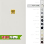 Soulbath receveur de douche - r�sine - gel coat - texture lisse / pierre - antid�rapant - couleur blanc ...