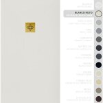 Soulbath receveur de douche - r�sine - gel coat - texture lisse / pierre - antid�rapant - couleur blanc ...