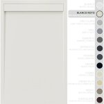Soulbath receveur de douche - r�sine - gel coat - texture lisse / pierre - antid�rapant - couleur blanc ...