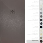 Soulbath receveur de douche - r�sine - gel coat - texture lisse / pierre - antid�rapant - couleur chocolat ...