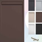 Soulbath - receveur de douche - r�sine - gel coat - texture lisse / pierre - antid�rapant - couleur chocolat ...