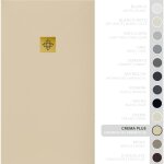 Soulbath receveur de douche - r�sine - gel coat - texture lisse / pierre - antid�rapant - couleur cr�me ...