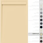 Soulbath receveur de douche - r�sine - gel coat - texture lisse / pierre - antid�rapant - couleur cr�me ...