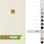 Soulbath receveur de douche - r�sine - gel coat - texture lisse / pierre - antid�rapant - couleur cr�me ...