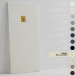 Soulbath receveur de douche - r�sine - gel coat - texture lisse / pierre - antid�rapant - couleur cr�me ...