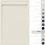 Soulbath - receveur de douche - r�sine - gel coat - texture lisse / pierre - antid�rapant - couleur cr�me ...