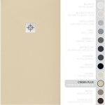 Soulbath receveur de douche - r�sine - gel coat - texture lisse / pierre - antid�rapant - couleur cr�me ...