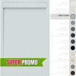 Soulbath - receveur de douche - r�sine - gel coat - texture lisse / pierre - antid�rapant - couleur gris ...