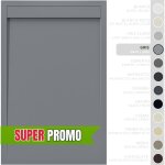 Soulbath receveur de douche - r�sine - gel coat - texture lisse / pierre - antid�rapant - couleur gris ...