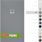 Soulbath receveur de douche - résine - gel coat - texture lisse / pierre - antidérapant - couleur gris ... Soulbath receveur de douche - résine - gel coat - texture lisse / pierre - antidérapant - couleur gris ...