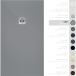 Soulbath receveur de douche - r�sine - gel coat - texture lisse / pierre - antid�rapant - couleur gris ...