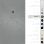 Soulbath receveur de douche - r�sine - gel coat - texture lisse / pierre - antid�rapant - couleur gris ...