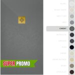 Soulbath receveur de douche - r�sine - gel coat - texture lisse / pierre - antid�rapant - couleur gris ...