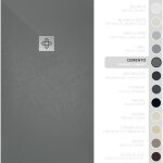 Soulbath receveur de douche - r�sine - gel coat - texture lisse / pierre - antid�rapant - couleur gris ...