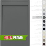 Soulbath receveur de douche - r�sine - gel coat - texture lisse / pierre - antid�rapant - couleur gris ...