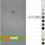 Soulbath receveur de douche - r�sine - gel coat - texture lisse / pierre - antid�rapant - couleur gris ...