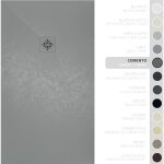 Soulbath receveur de douche - r�sine - gel coat - texture lisse / pierre - antid�rapant - couleur gris ...