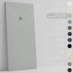 Soulbath receveur de douche - r�sine - gel coat - texture lisse / pierre - antid�rapant - couleur gris ...