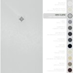 Soulbath receveur de douche - r�sine - gel coat - texture lisse / pierre - antid�rapant - couleur gris ...