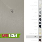 Soulbath receveur de douche - r�sine - gel coat - texture lisse / pierre - antid�rapant - couleur moka ...