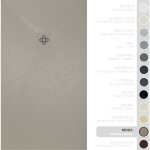 Soulbath receveur de douche - r�sine - gel coat - texture lisse / pierre - antid�rapant - couleur moka ...