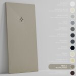 Soulbath receveur de douche - r�sine - gel coat - texture lisse / pierre - antid�rapant - couleur moka ...