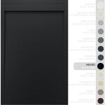 Soulbath receveur de douche - r�sine - gel coat - texture lisse / pierre - antid�rapant - couleur noir ...