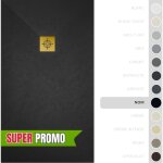 Soulbath receveur de douche - r�sine - gel coat - texture lisse / pierre - antid�rapant - couleur noir ...