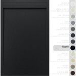 Soulbath - receveur de douche - r�sine - gel coat - texture lisse / pierre - antid�rapant - couleur noir ...