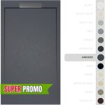 Soulbath receveur de douche - résine - gel coat - texture lisse / pierre - ardoise - antidérapant - 160x90 ... Soulbath receveur de douche - résine - gel coat - texture lisse / pierre - ardoise - antidérapant - 160x90 ...