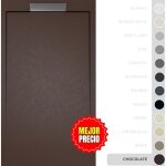 Soulbath - receveur de douche - r�sine - gel coat - texture lisse / pierre - chocolat - antid�rapant ...