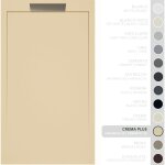 Soulbath - receveur de douche - r�sine - gel coat - texture lisse / pierre - cr�me intense - antid�rapant ...