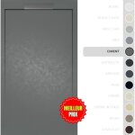 Soulbath - receveur de douche - rsine - gel coat - texture lisse / pierre - gris ciment - antidrapant ...