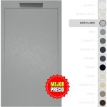Soulbath - receveur de douche - résine - gel coat - texture lisse / pierre - gris clair - antidérapant ... Soulbath - receveur de douche - résine - gel coat - texture lisse / pierre - gris clair - antidérapant ...