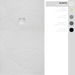 Soulhome receveur de douche en rsine et fibre ? solide et ultralger ? texture ardoise ? blanc ? 80x80 ...