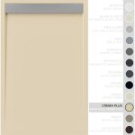 Soulhome receveur de douche - r�sine - gel coat - texture lisse / pierre - antid�rapant - couleur cr�me ...