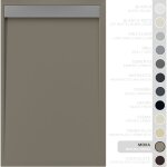 Soulhome receveur de douche - r�sine - gel coat - texture lisse / pierre - antid�rapant - couleur moka ...