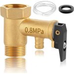 Soupape de sécurité 1 / 2', 0, 8 mpa en laiton, soupape de sécurité 1 / 2' ig x 1 / 2' ag pour chauffe ... Soupape de sécurité 1 / 2', 0, 8 mpa en laiton, soupape de sécurité 1 / 2' ig x 1 / 2' ag pour chauffe ...