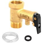 Soupape de sécurité 1 / 2 , 0, 8 mpa en laiton avec tube de guidage et joint de 1 m, filetage intérieur ... Soupape de sécurité 1 / 2 , 0, 8 mpa en laiton avec tube de guidage et joint de 1 m, filetage intérieur ...