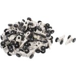 Sourcing map 50pcs glisseur rail rideaux roulette roue rideaux coulissant poulie pour fen�tre voilage ...