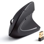 Souris ergonomique verticale usb sans fil 2. 4g avec 3 niveaux dpi ajustables 800 / 1200 / 1600 et 5 ...