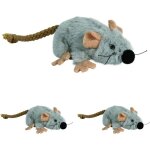 Souris en peluche jouet pour chat, 10 cm (lot de 3)