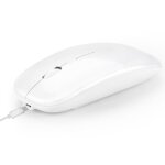 Souris sans fil rechargeable 2, 4 ghz et bluetooth pour ordinateur portable / pc / mac / ipad pro / ordinateur ...