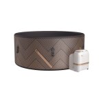 Spa rigide circulaire 8 places 192 x 65 cm ? 1120 litres ? 144 jets d'air massants � 3 vitesses ? application ...