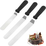 Spatules coud�es � p�tisserie, spatule coudee p�tisserie 3pcs inclin�e gla�age cuill�re � palette pelle ...