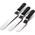 Spatules coud�es � p�tisserie en acier inoxydable, lot de 3, spatules angl�es pour gla�age et d�coration ...