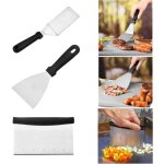 Spatule cuisine inox 3 pi�ces spatule plancha inox en acier inoxydable ustensiles barbecue avec poign�e ...