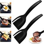 Spatule cuisine pince spatule 2 en 1 spatule pour retourner les oeufs pelle de cuisine anti - adhsive ...