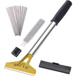 Gabrielle - spatule de nettoyage, grattoir outil de calfeutrage manche long 320 mm avec 10 lames inox ...